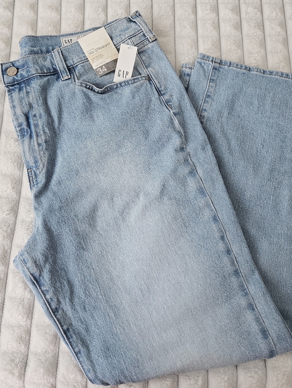 GAP Classic Light Wash Straight Jeans - Light Blue